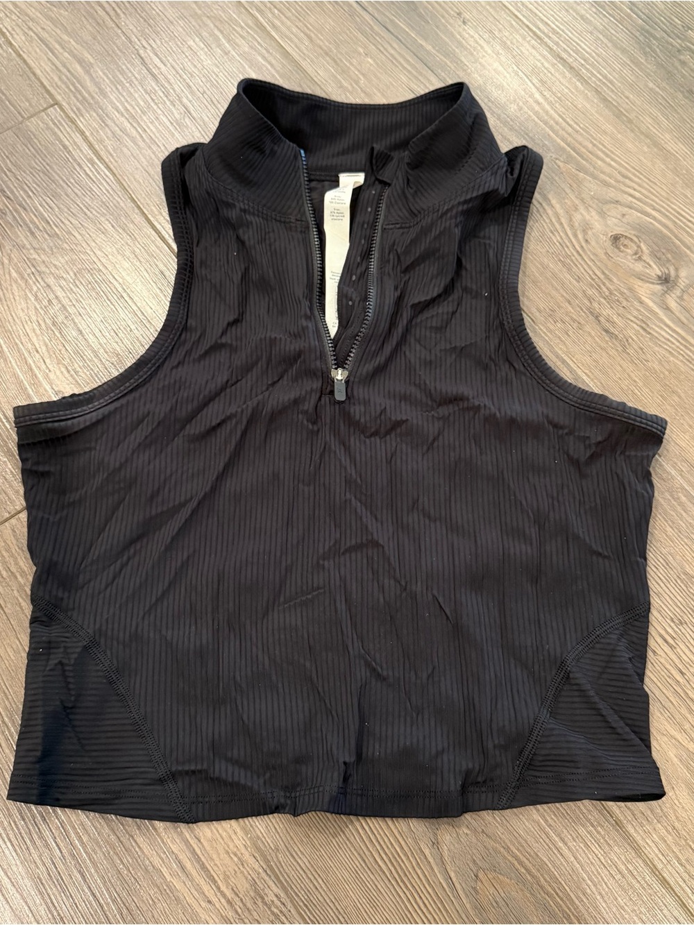 Lululemon Zip Front Cropped Run Tank Size 8
